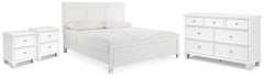J&M Furniture - Ashley Furniture - Fortman King Panel Bed, Dresser and 2 Nightstands - King Panel Bed, Dresser and 2 Nightstands - B680B15