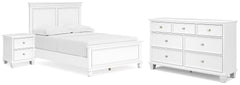 J&M Furniture - Ashley Furniture - Fortman Full Panel Bed, Dresser and Nightstand - Full Panel Bed, Dresser and Nightstand - B680B28