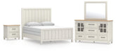 J&M Furniture - Ashley Furniture - Shaybrock Queen Panel Bed, Dresser, Mirror and Nightstand - Queen Panel Bed, Dresser, Mirror and Nightstand - B683B9