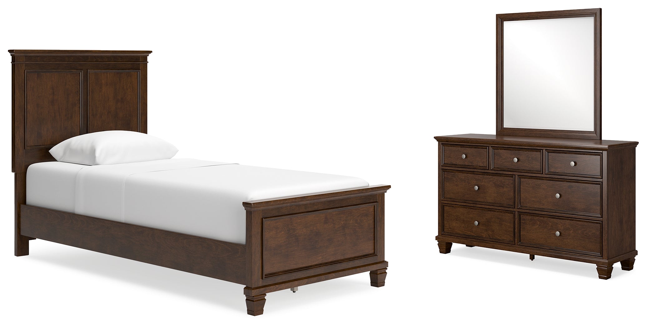J&M Furniture - Ashley Furniture - Danabrin Twin Panel Bed, Dresser and Mirror - Twin Panel Bed, Dresser and Mirror - B685B7