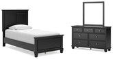 J&M Furniture - Ashley Furniture - Lanolee Twin Panel Bed, Dresser and Mirror - Twin Panel Bed, Dresser and Mirror - B687B3