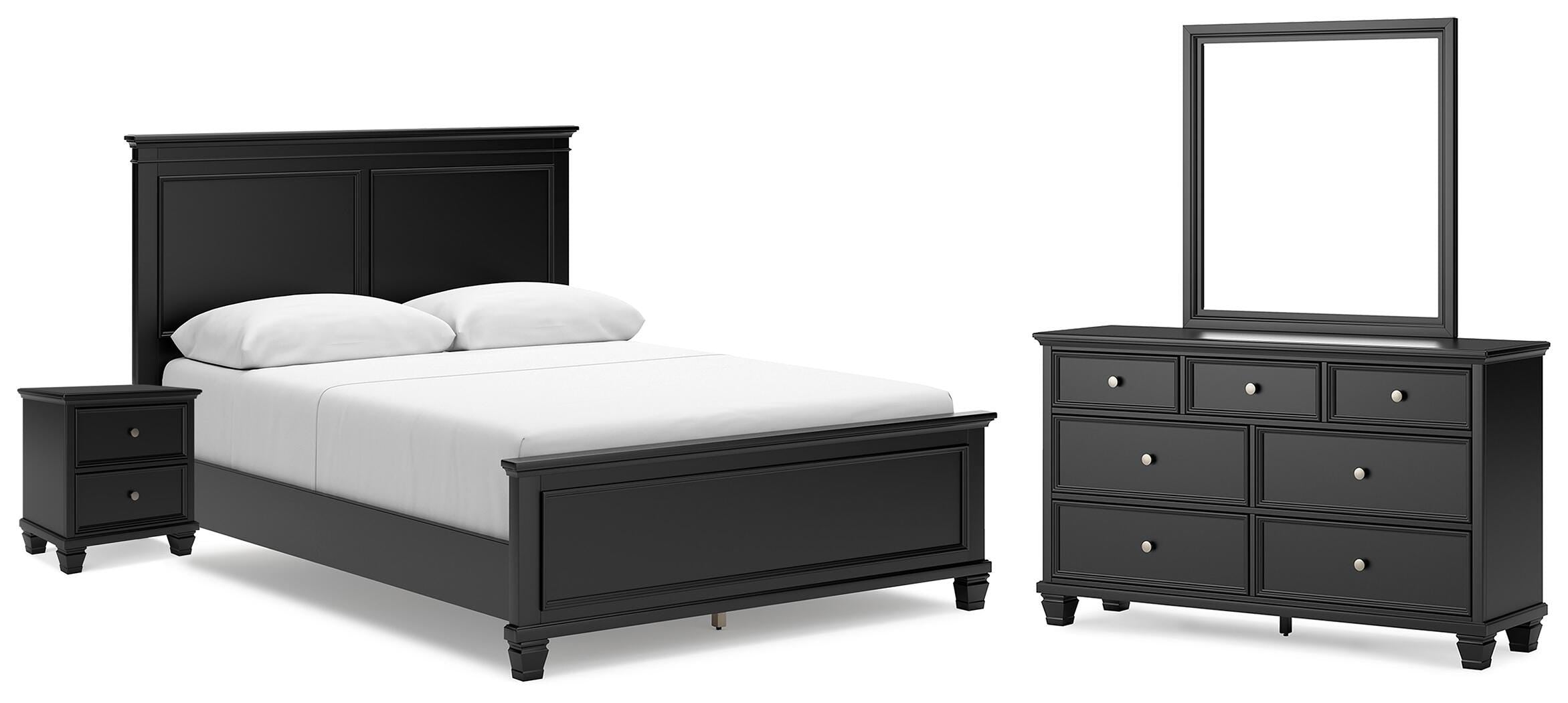J&M Furniture - Ashley Furniture - Lanolee Queen Panel Bed, Dresser, Mirror and Nightstand - Queen Panel Bed, Dresser, Mirror and Nightstand - B687B15
