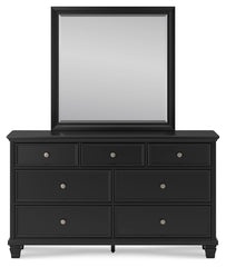 Lanolee Twin Panel Bed, Dresser and Mirror