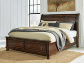 J&M Furniture - Ashley Furniture - Porter California King Sleigh Storage Bed - California King Sleigh Storage Bed - B697B47
