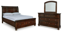 J&M Furniture - Ashley Furniture - Porter Queen Sleigh Storage Bed, Dresser and Mirror - Queen Sleigh Storage Bed, Dresser and Mirror - B697B53