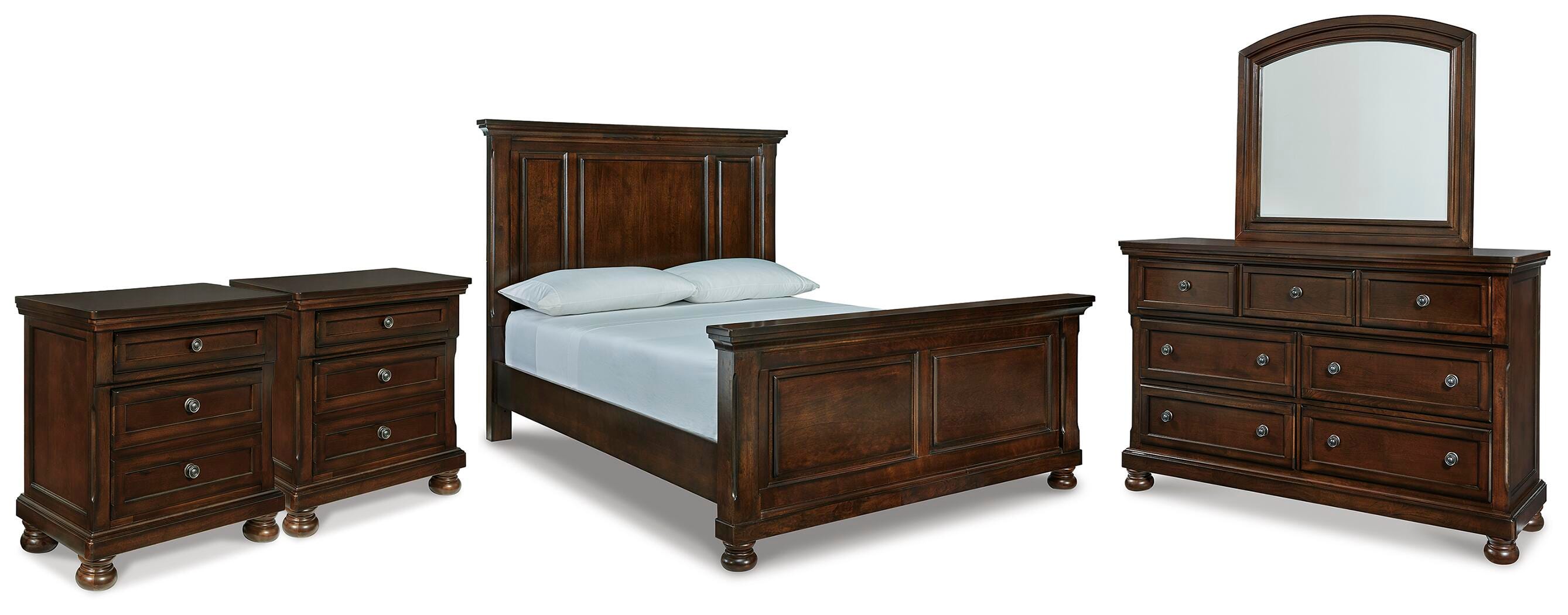 J&M Furniture - Ashley Furniture - Porter Queen Panel Bed, Dresser, Mirror and 2 Nightstands - Queen Panel Bed, Dresser, Mirror and 2 Nightstands - B697B52