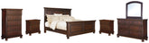 J&M Furniture - Ashley Furniture - Porter Queen Panel Bed, Dresser, Mirror, Chest and 2 Nightstands - Queen Panel Bed, Dresser, Mirror, Chest and 2 Nightstands - B697B38