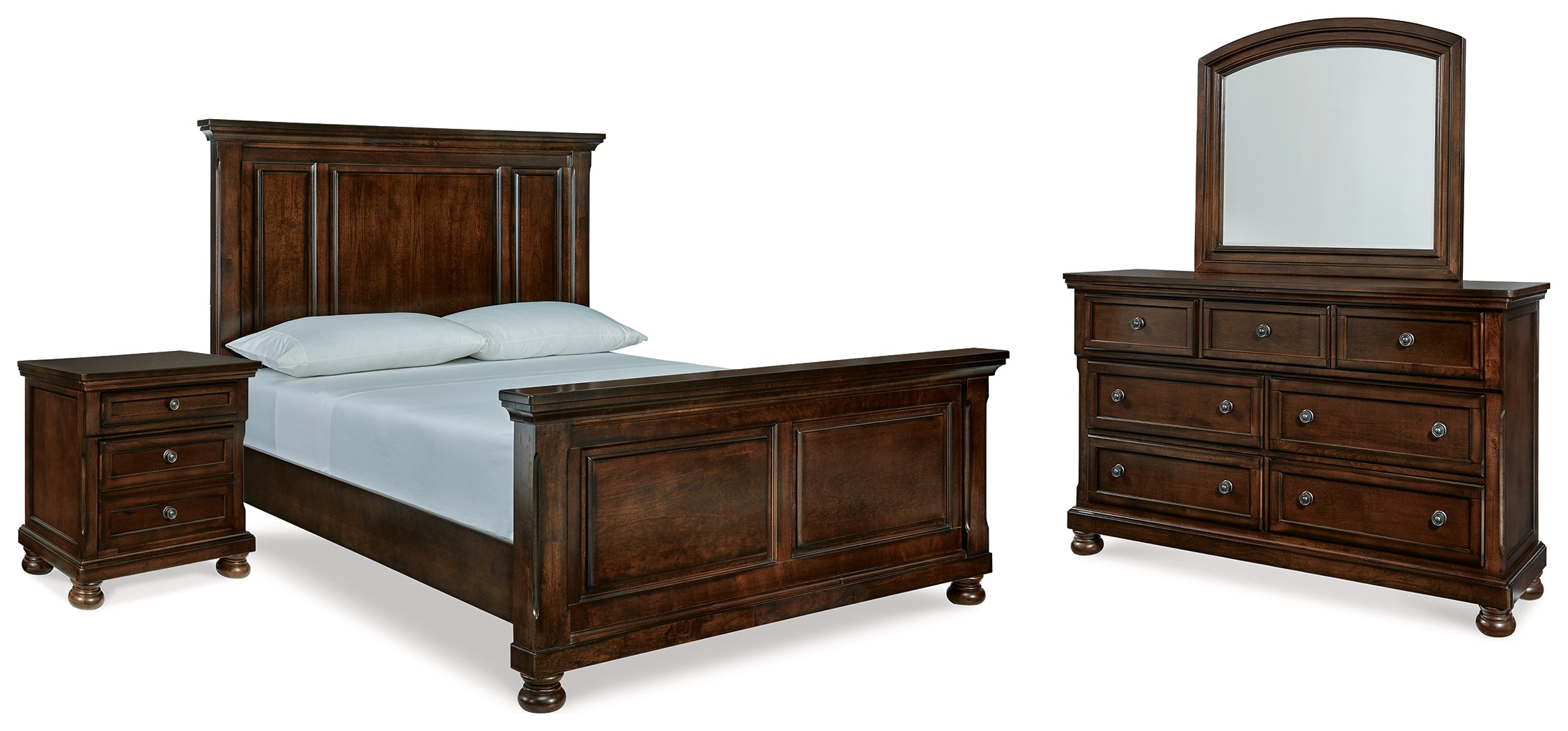 J&M Furniture - Ashley Furniture - Porter Queen Panel Bed, Dresser, Mirror and Nightstand - Queen Panel Bed, Dresser, Mirror and Nightstand - B697B29