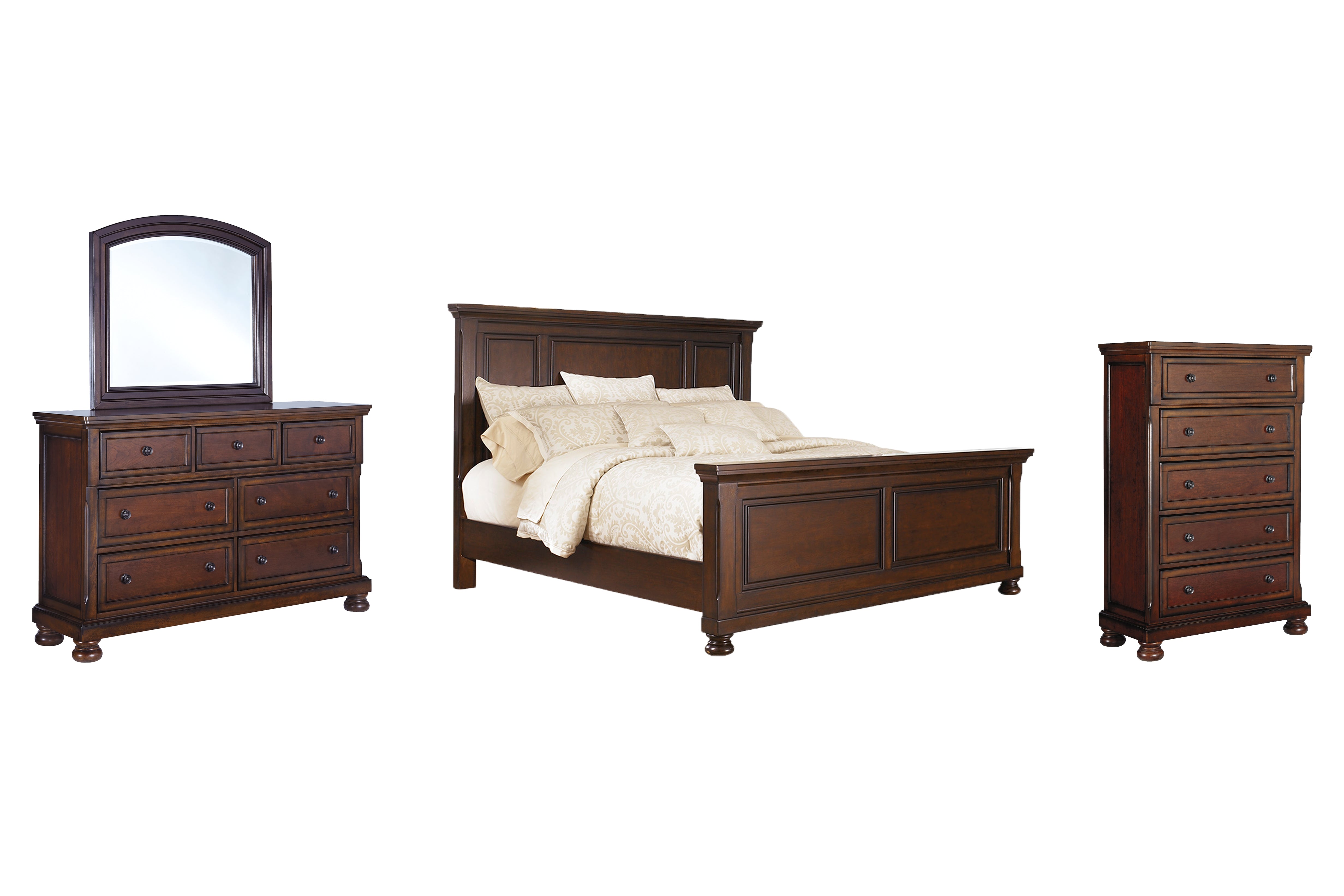 J&M Furniture - Ashley Furniture - Porter King Panel Bed, Dresser, Mirror and Chest - King Panel Bed, Dresser, Mirror and Chest - B697B37