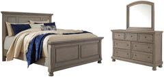 J&M Furniture - Ashley Furniture - Lettner Queen Panel Bed, Dresser and Mirror - Queen Panel Bed, Dresser and Mirror - B733B4