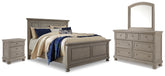 J&M Furniture - Ashley Furniture - Lettner King Panel Bed with Dresser, Mirror and Nightstand - King Panel Bed with Dresser, Mirror and Nightstand - B733B40