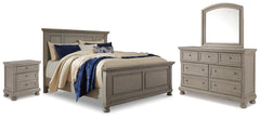 J&M Furniture - Ashley Furniture - Lettner King Panel Bed with Dresser, Mirror and Nightstand - King Panel Bed with Dresser, Mirror and Nightstand - B733B40