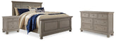 J&M Furniture - Ashley Furniture - Lettner Queen Panel Bed, Dresser, and Nightstand - Queen Panel Bed, Dresser, and Nightstand - B733B42