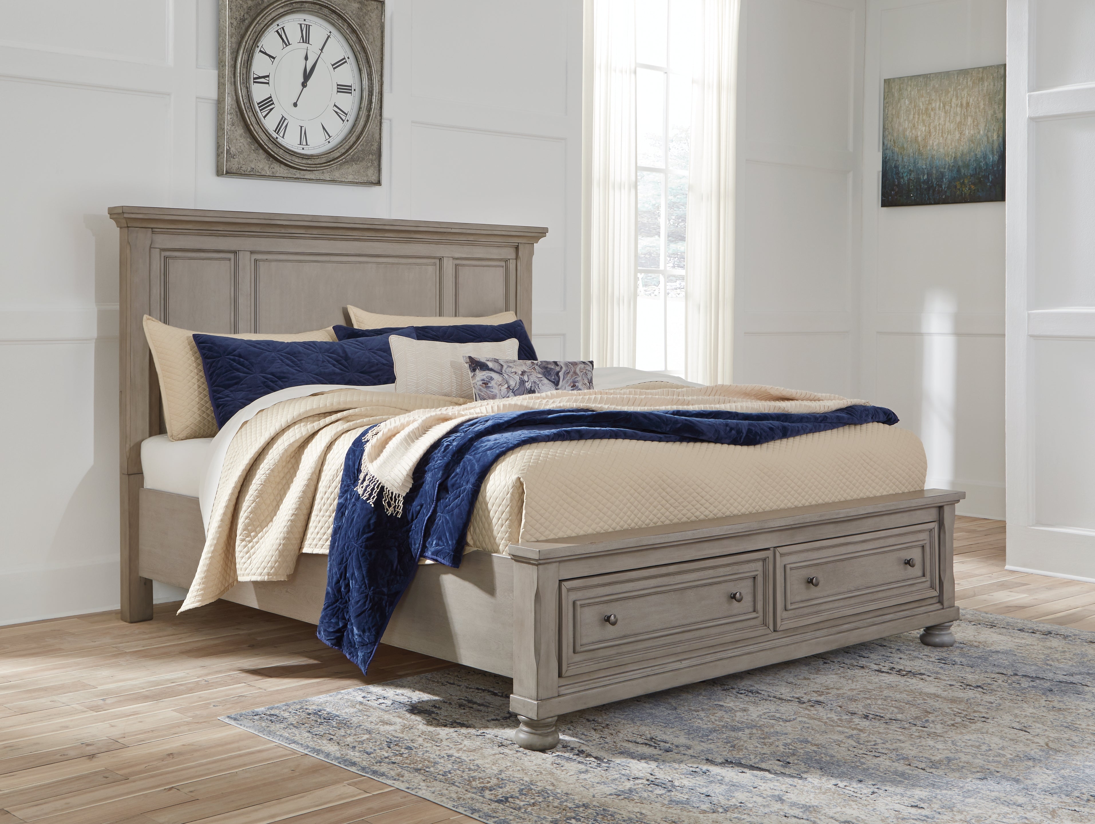 J&M Furniture - Ashley Furniture - Lettner King Panel Storage Bed - King Panel Storage Bed - B733B33