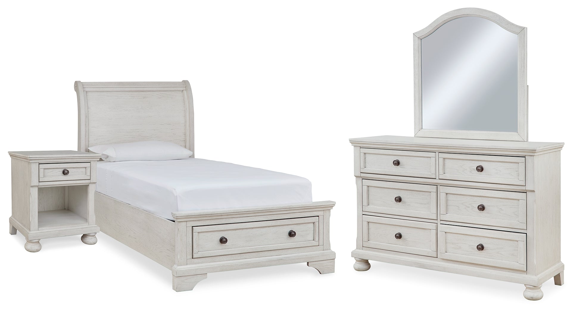 J&M Furniture - Ashley Furniture - Robbinsdale Twin Storage Bed, Dresser, Mirror and Nightstand - Twin Storage Bed, Dresser, Mirror and Nightstand - B742B36
