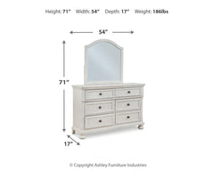 Robbinsdale Full Sleigh Storage Bed, Dresser and Mirror
