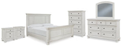 J&M Furniture - Ashley Furniture - Robbinsdale King Panel Bed, Dresser, Mirror, Chest and 2 Nightstands - King Panel Bed, Dresser, Mirror, Chest and 2 Nightstands - B742B38