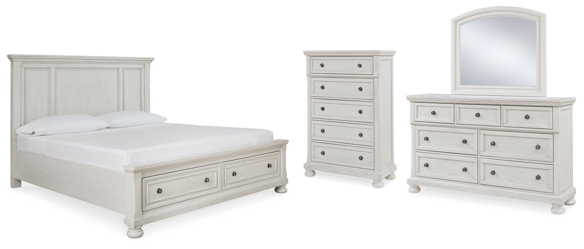 J&M Furniture - Ashley Furniture - Robbinsdale Queen Panel Storage Bed, Dresser, Mirror and Chest - Queen Panel Storage Bed, Dresser, Mirror and Chest - B742B27