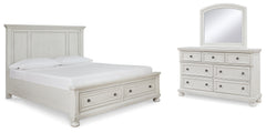 J&M Furniture - Ashley Furniture - Robbinsdale King Panel Storage Bed, Dresser and Mirror - King Panel Storage Bed, Dresser and Mirror - B742B31