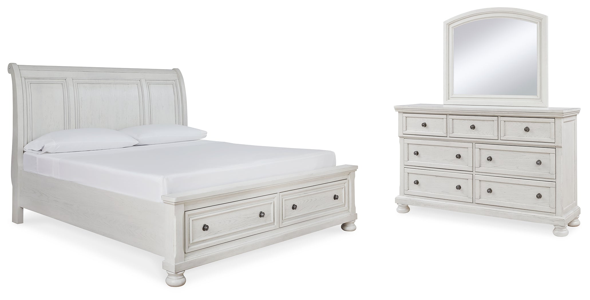 J&M Furniture - Ashley Furniture - Robbinsdale Queen Sleigh Storage Bed, Dresser and Mirror - Queen Sleigh Storage Bed, Dresser and Mirror - B742B5