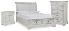 J&M Furniture - Ashley Furniture - Robbinsdale Full Sleigh Storage Bed, Chest and Nightstand - Full Sleigh Storage Bed, Chest and Nightstand - B742B48