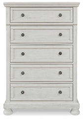 Robbinsdale King Panel Bed, Dresser, Mirror, Chest and 2 Nightstands