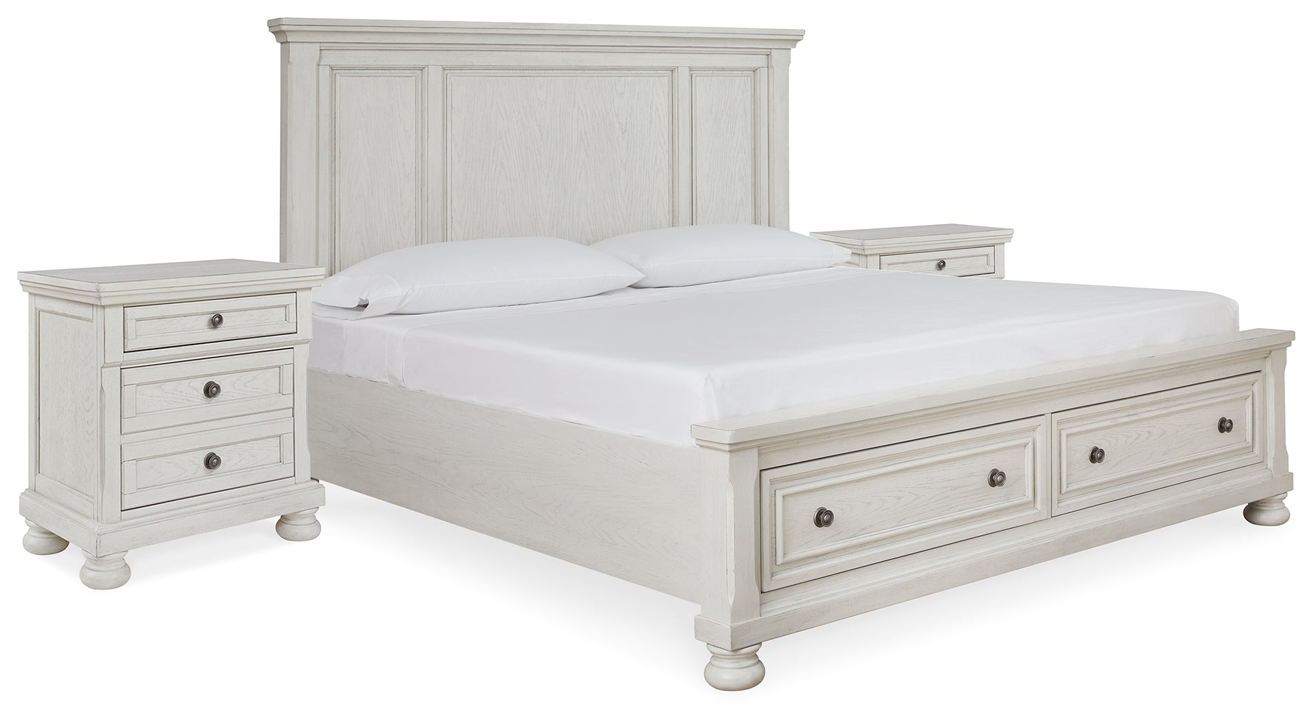 J&M Furniture - Ashley Furniture - Robbinsdale King Storage Bed and 2 Nightstands - King Storage Bed and 2 Nightstands - B742B37
