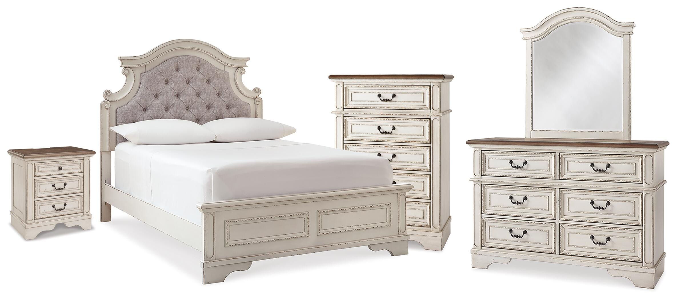 J&M Furniture - Ashley Furniture - Realyn Full Panel Bed, Dresser, Mirror, Chest and Nightstand - Full Panel Bed, Dresser, Mirror, Chest and Nightstand - B743B81