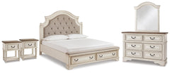 J&M Furniture - Ashley Furniture - Realyn King Panel Storage Bed, Dresser, Mirror and 2 Nightstands - King Panel Storage Bed, Dresser, Mirror and 2 Nightstands - B743B66