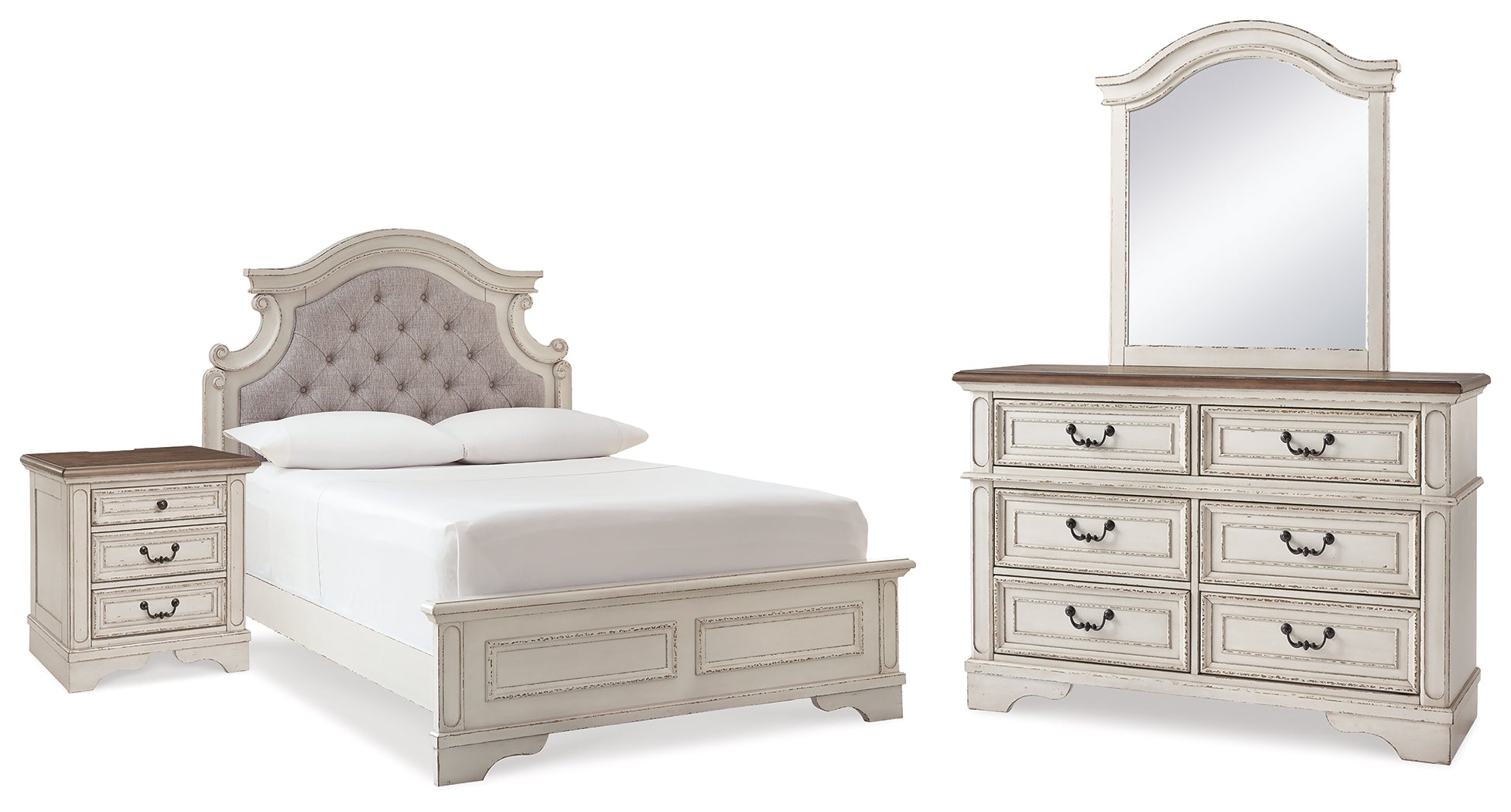 J&M Furniture - Ashley Furniture - Realyn Full Panel Bed, Dresser, Mirror and Nightstand - Full Panel Bed, Dresser, Mirror and Nightstand - B743B40