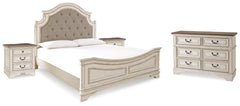 J&M Furniture - Ashley Furniture - Realyn King Panel Bed, Dresser and 2 Nightstands - King Panel Bed, Dresser and 2 Nightstands / Two-tone - B743B63