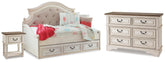 J&M Furniture - Ashley Furniture - Realyn Twin Storage Daybed, Dresser and Nightstand - Twin Storage Daybed, Dresser and Nightstand - B743B92