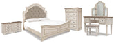 J&M Furniture - Ashley Furniture - Realyn King Panel Bed, Vanity, Chest and 2 Nightstands - King Panel Bed, Vanity, Chest and 2 Nightstands - B743B73