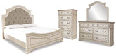 J&M Furniture - Ashley Furniture - Realyn King Panel Upholstered Bed, Dresser, Mirror and Chest - King Panel Upholstered Bed, Dresser, Mirror and Chest - B743B68