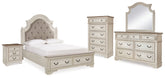 J&M Furniture - Ashley Furniture - Realyn Queen Upholstered Bed, Dresser, Mirror, Chest and Nightstand - Queen Upholstered Bed, Dresser, Mirror, Chest and Nightstand - B743B30