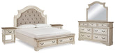 J&M Furniture - Ashley Furniture - Realyn King Panel Bed, Dresser, Mirror and 2 Nightstands - King Panel Bed, Dresser, Mirror and 2 Nightstands - B743B64