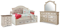 J&M Furniture - Ashley Furniture - Realyn Twin Day Bed with Storage, Dresser, Mirror and Nightstand - Twin Day Bed with Storage, Dresser, Mirror and Nightstand - B743B94
