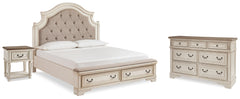 J&M Furniture - Ashley Furniture - Realyn King Storage Bed, Dresser and Nightstand - King Storage Bed, Dresser and Nightstand - B743B62