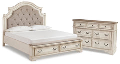 J&M Furniture - Ashley Furniture - Realyn King Panel Storage Bed and Dresser - King Panel Storage Bed and Dresser - B743B74