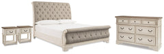 J&M Furniture - Ashley Furniture - Realyn Queen Upholstered Sleigh Bed, Dresser and 2 Nightstands - Queen Upholstered Sleigh Bed, Dresser and 2 Nightstands - B743B84