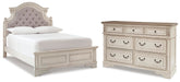 J&M Furniture - Ashley Furniture - Realyn Full Upholstered Panel Bed and Dresser - Full Upholstered Panel Bed and Dresser - B743B90