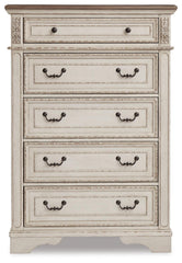 Realyn King Panel Bed, Vanity, Chest and 2 Nightstands