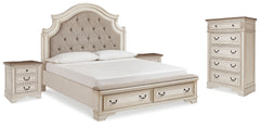 J&M Furniture - Ashley Furniture - Realyn King Storage Bed, Chest and 2 Nightstands - King Storage Bed, Chest and 2 Nightstands - B743B50