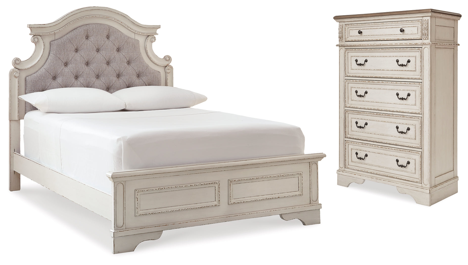 J&M Furniture - Ashley Furniture - Realyn Full Panel Bed and Chest - Full Panel Bed and Chest - B743B42