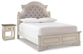J&M Furniture - Ashley Furniture - Realyn Full Upholstered Panel Bed and Nightstand - Full Upholstered Panel Bed and Nightstand - B743B102