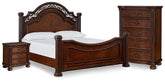J&M Furniture - Ashley Furniture - Lavinton Queen Poster Bed, Chest and Nightstand - Queen Poster Bed, Chest and Nightstand - B764B15