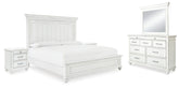 J&M Furniture - Ashley Furniture - Kanwyn Queen Panel Bed, Dresser, Mirror and 2 Nightstands - Queen Panel Bed, Dresser, Mirror and 2 Nightstands - B777B28