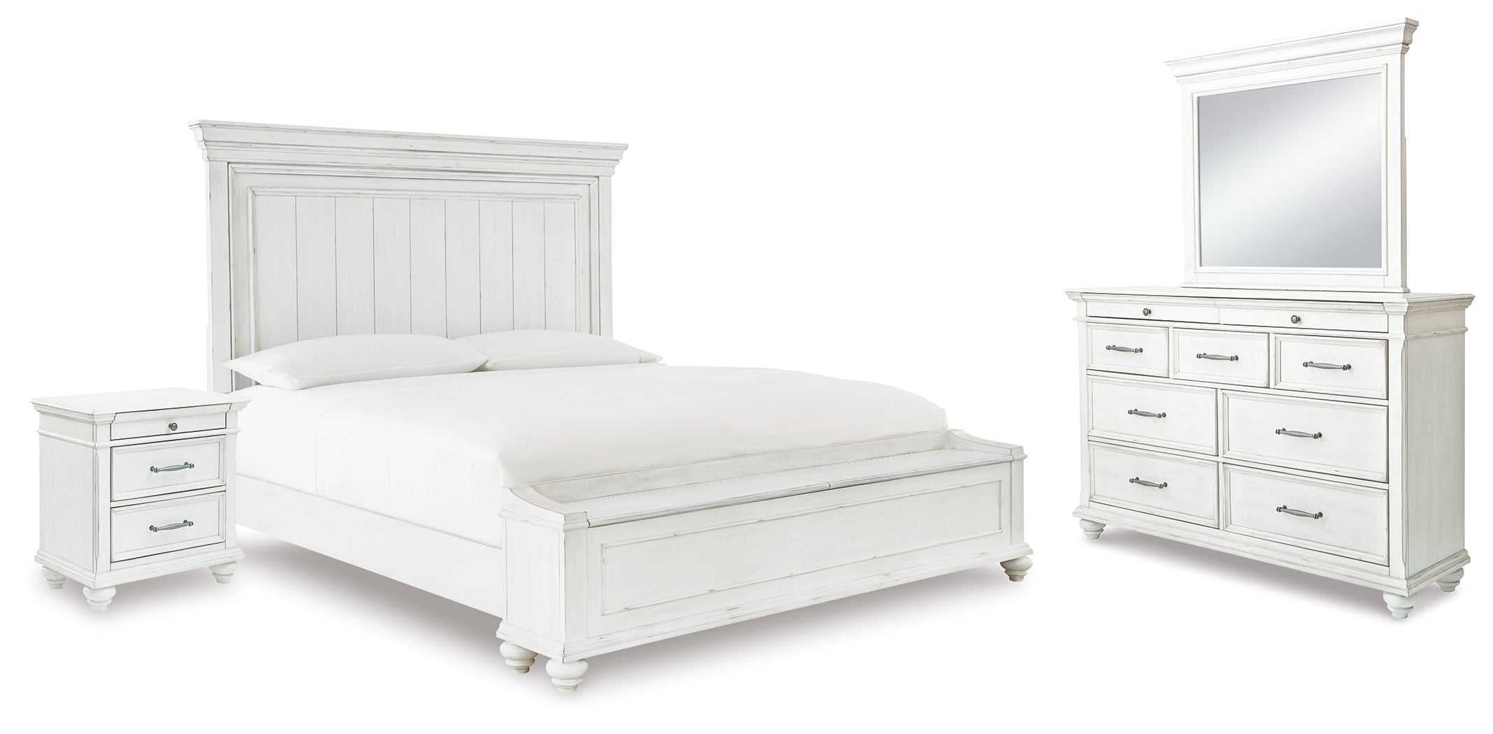 J&M Furniture - Ashley Furniture - Kanwyn Queen Panel Storage Bed, Dresser, Mirror and Nightstand - Queen Panel Storage Bed, Dresser, Mirror and Nightstand - B777B19