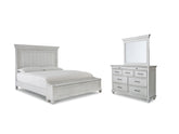 J&M Furniture - Ashley Furniture - Kanwyn Queen Bed with Mirrored Dresser - Queen Bed with Mirrored Dresser - B777B7