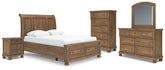 J&M Furniture - Ashley Furniture - Feddinger Queen Sleigh Bed, Dresser, Mirror, Chest and Nightstand - Queen Sleigh Bed, Dresser, Mirror, Chest and Nightstand - PCB779B18